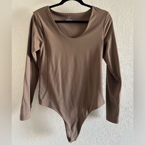 nuuds taupe/olive Long Sleeve Bodysuit L